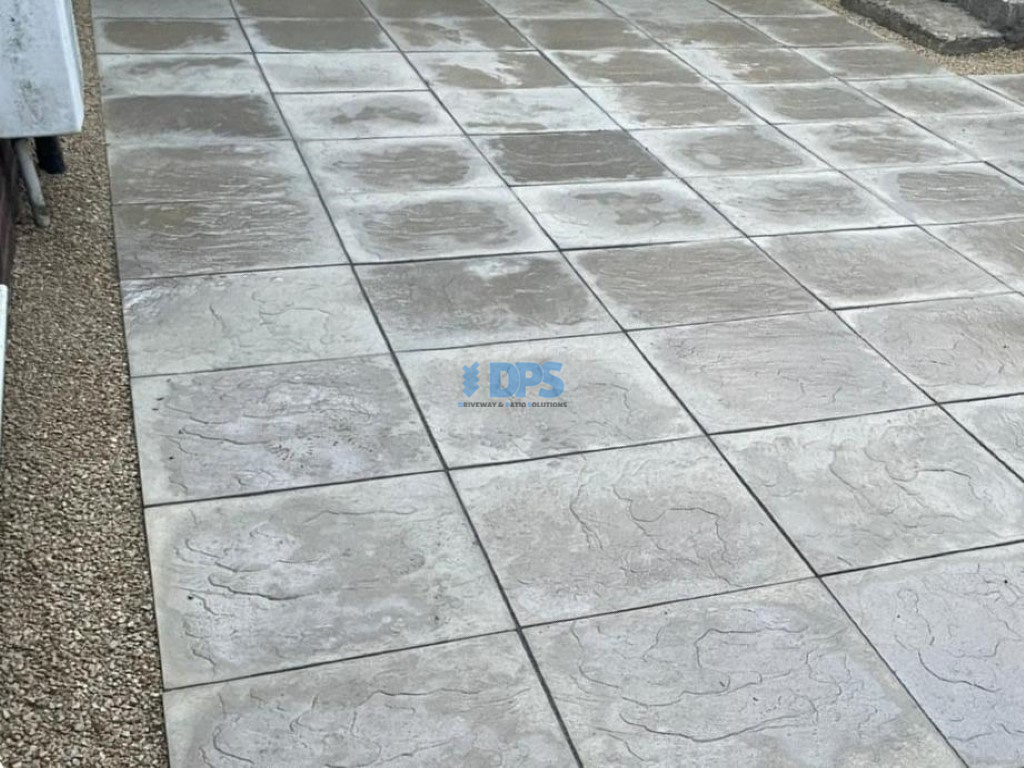 Slabbed Patio with Grey Resin Grout in Cheltenham