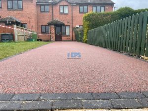 Black and Red Resin Bound Driveway in Gloucester